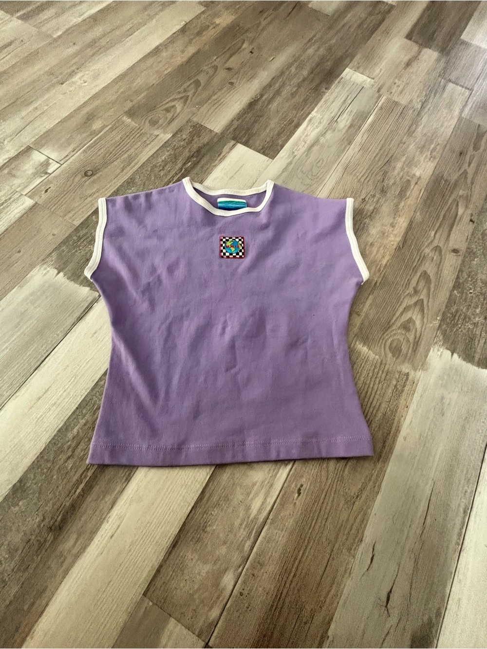 UNIF Lavender Tank Top with White Trim